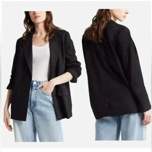 Treasure & Bond Linen Blend Blazer NWT, Black, Size Small